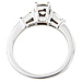 Modern 14K White Gold Diamond Engagement Ring thumb 3