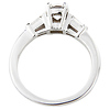 Modern 14K White Gold Diamond Engagement Ring thumb 3