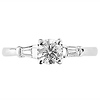 Modern 14K White Gold Diamond Engagement Ring thumb 1