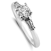 Modern 14K White Gold Diamond Engagement Ring thumb 2