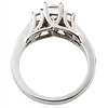 14K White Gold 3 Stone Princess Cut Diamond Engagement Ring thumb 2