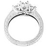 Chic 3 Stone 14K White Gold Diamond Engagement Ring thumb 2