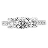 14K White Gold Three-Stone Round Diamond Wedding Ring Set thumb 4