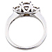 14K White Gold Three-Stone Round Diamond Wedding Ring Set thumb 5
