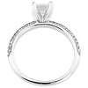 Micro Pave 14K Asscher Cut Diamond Engagement Ring thumb 3