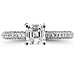 Micro Pave 14K Asscher Cut Diamond Engagement Ring thumb 1