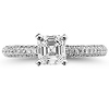 Micro Pave 14K Asscher Cut Diamond Engagement Ring thumb 1