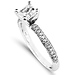 Micro Pave 14K Asscher Cut Diamond Engagement Ring thumb 2
