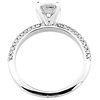 14K White Gold Micro Pave Diamond Engagement Ring thumb 3