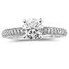 14K White Gold Micro Pave Diamond Engagement Ring thumb 1