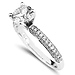 14K White Gold Micro Pave Diamond Engagement Ring thumb 2