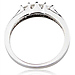 14K White Gold 3 Stone Princess Cut Diamond Wedding Ring Set 0.85ctw thumb 3
