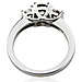 14K White Gold 3 Stone Diamond Wedding Ring Set thumb 4