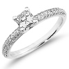 14K White Gold Asscher Cut Diamond Engagement Ring thumb 0