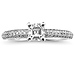 14K White Gold Asscher Cut Diamond Engagement Ring thumb 1