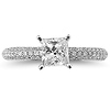 14K White Gold Princess Cut Diamond  Engagement Ring thumb 1