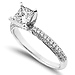 14K White Gold Princess Cut Diamond  Engagement Ring thumb 2