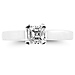 Asscher Cut 14K White Gold Solitaire Diamond Engagement Ring 0.50 ctw thumb 1