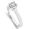 Asscher Cut 14K White Gold Solitaire Diamond Engagement Ring 0.50 ctw thumb 2