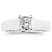 14K White Gold Solitaire Princess Cut Diamond Engagement Ring Set thumb 4