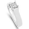 14K White Gold Solitaire Princess Cut Diamond Engagement Ring Set thumb 5