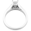 14K White Gold Solitaire Princess Cut Diamond Engagement Ring Set thumb 6