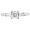 Modern 14K White Gold Asscher Cut Diamond Engagement Ring thumb 1