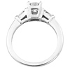 Modern 14K White Gold Asscher Cut Diamond Engagement Ring thumb 2