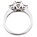 14K Micro Pave 3 Stone Round Diamond Engagement Ring thumb 2