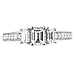 Emerald Cut 14K White Gold Diamond Engagement Ring Set thumb 4