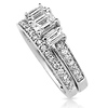 Emerald Cut 14K White Gold Diamond Engagement Ring Set thumb 2