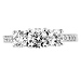 Elegant Three Stone Diamond Engagement Ring thumb 1