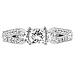 Fancy Three Stone Princess Cut Engagement Ring Set thumb 4