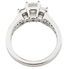 Fancy Three Stone Princess Cut Engagement Ring Set thumb 6