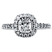 14K White Gold Halo Princess-Cut Diamond Engagement Ring 1.4ctw thumb 2