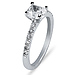 14K White Gold Diamond Engagement Ring (1.25 ctw) thumb 1