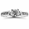 Chic 14K White Gold Diamond Engagement Ring thumb 1