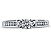 14K White Gold Channel Set Diamond Engagement Ring thumb 2