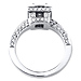 14K White Gold Halo Princess Cut Engagement Ring 1 ctw thumb 3