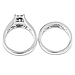 14K White Gold Princess Cut Diamond Bridal Ring Set thumb 3