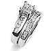 14K White Gold Princess Cut Diamond Bridal Ring Set thumb 1