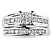 14K White Gold Princess Cut Diamond Bridal Ring Set thumb 2
