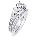 14K White Gold Diamond Wedding Ring Set 1.00 ctw thumb 1