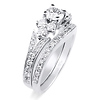 14K White Gold Diamond Wedding Ring Set 1.00 ctw thumb 1