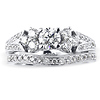 14K White Gold Diamond Wedding Ring Set 1.00 ctw thumb 2