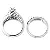 14K White Gold Princess Cut Diamond Engagement Ring Set 1ctw thumb 3