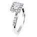 14K White Gold Princess Bridal Engagement Ring thumb 1