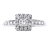 14K White Gold Princess Bridal Engagement Ring thumb 2
