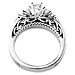 Art Deco Flourish Round-Cut Diamond Engagement Ring in 14K White Gold thumb 3