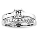 14K White Gold Princess Cut Diamond Engagement Ring thumb 2